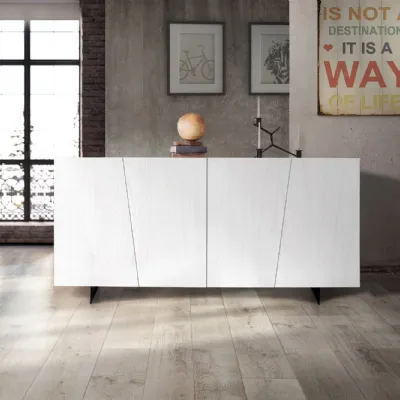 Madia in stile design Madia in legno bianco di Collezione esclusiva in Offerta Outlet