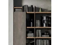 Libreria Libreria di alta qualit con finitura in rovere decapato e ardesia chiaro - 617 Collezione esclusiva in stile moderno in offerta