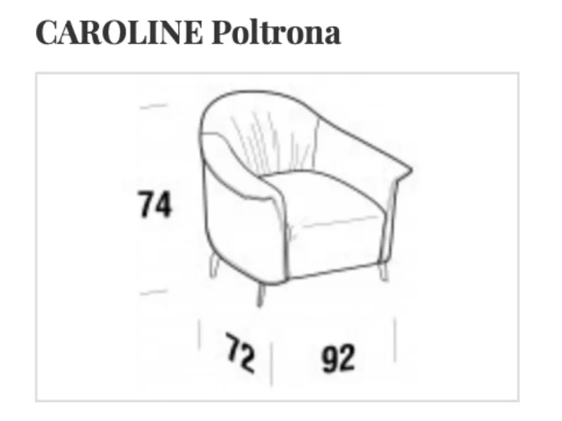 Poltroncina Caroline con seduta fissa, Mottes Selection a prezzi scontati. Perfetta per l'arredamento moderno.