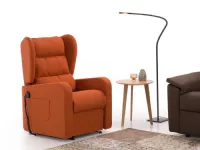 Poltrona relax in Tessuto Viola outlet Diotti.com in offerta