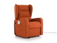 Poltrona relax in Tessuto Viola outlet Diotti.com in offerta