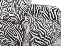Poltrona in stile barocco Mod zebra lux  Lion's in Offerta Outlet