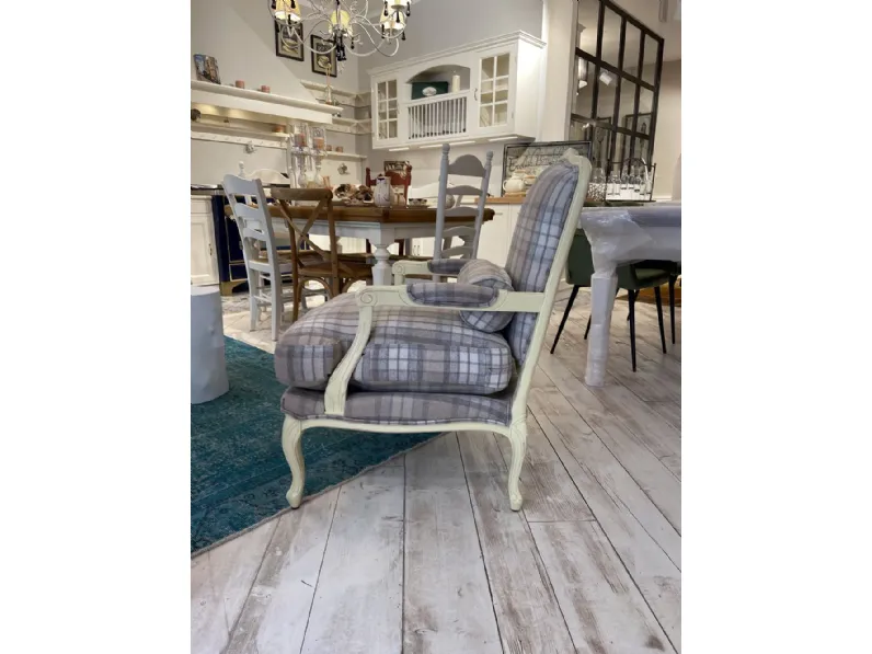 Poltrona in stile shabby shic British Cm minimax in Offerta Outlet