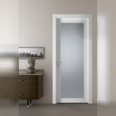 Porta Portalacasa modello bianco hd vetro Artigianale in OFFERTA OUTLET