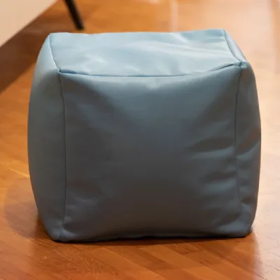 Pouf design modello Pouf ecopelle azzurro Creativando in Offerta Outlet