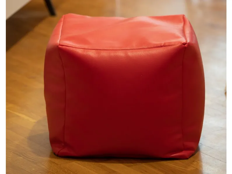 Pouf design modello Pouf ecopelle rosso Creativando in Offerta Outlet