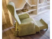  LLOYD LOOM  Poltrona relax intrecciata Lady oscar reclinabile verde