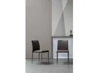 Bonaldo sedia Deli ecopelle grigio antracite