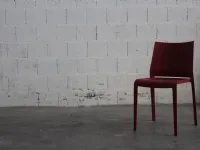 Sedia da cucina Desalto una sedia modello riga colore rosso Desalto a prezzo Outlet