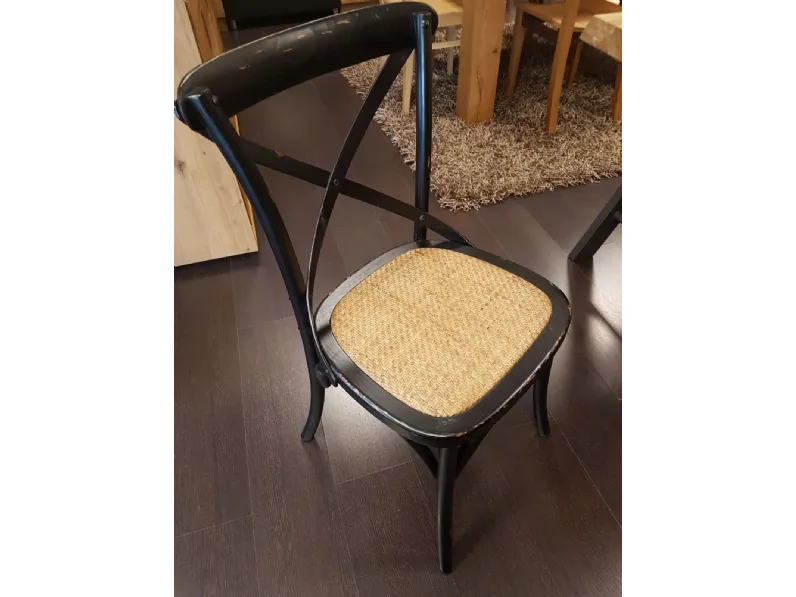 Sedia INTRECCIO legno e rattan  a prezzo Outlet