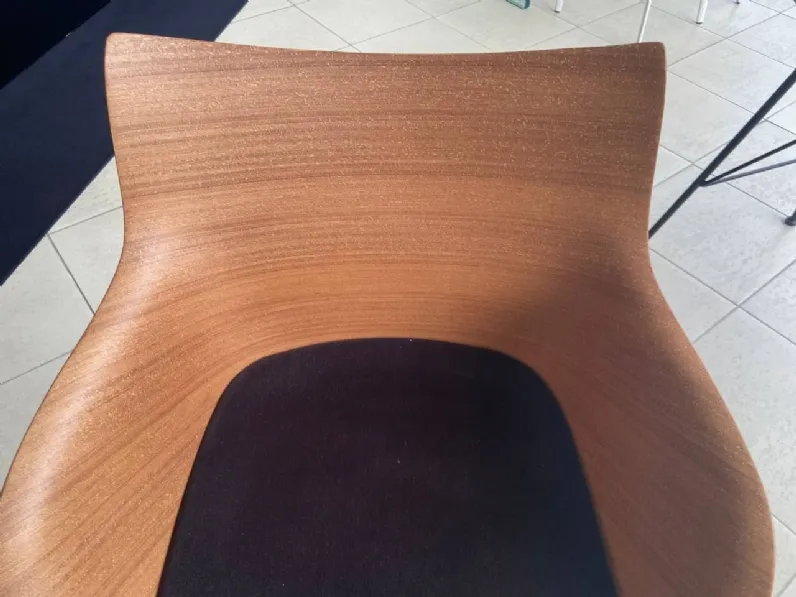 Sedia per ufficio realizzata in legno Q/wood soft - basic veneer di Kartell 