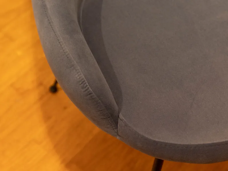 Sedia N. 4 sedie in velluto blu  Artigianale con un ribasso vantaggioso