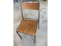 Sedia senza braccioli Set 4 sedie Dialma brown a prezzo Outlet