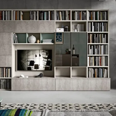 Libreria 04 space Siloma in stile design in offerta