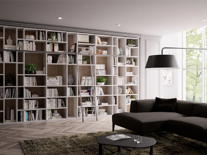 Libreria Libreria-componibile mod.living di giessegi Giessegi in stile moderno a prezzo scontato