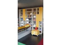 Libreria Over magnolia Doimo cityline in laminato opaco a prezzo scontato