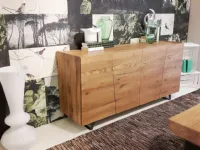 Madia Unika: credenza 4 ante il legno stile industriale-contemporaneo a prezzo scontato