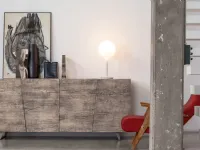 Madia Unika: credenza 4 ante il legno stile industriale-contemporaneo a prezzo scontato