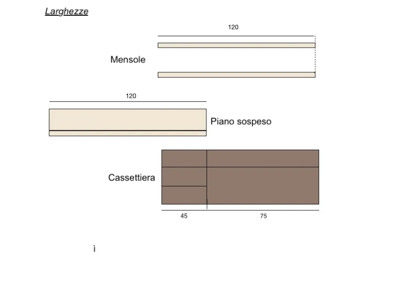 Soggiorno completo Composizione con scrivania sospesa di Novamobili in stile design a prezzi convenienti