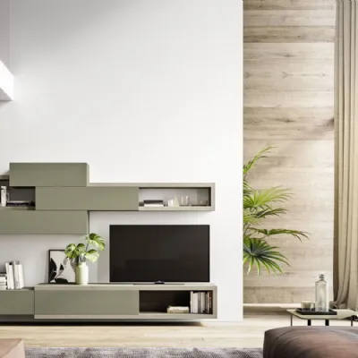 Porta tv System day Homes in laccato opaco in Offerta Outlet