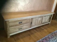 Porta tv Teak riciclato - ante scorrevoli Artigianale in legno in Offerta Outlet