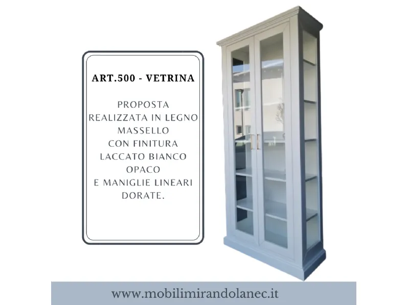 Vetrinetta Art.500-vetrina in legno Mirandola in legno in Offerta Outlet
