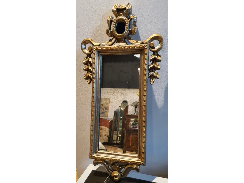 Specchio classico Foglia argento anticato p di Of ongaro & fuga a prezzo Outlet