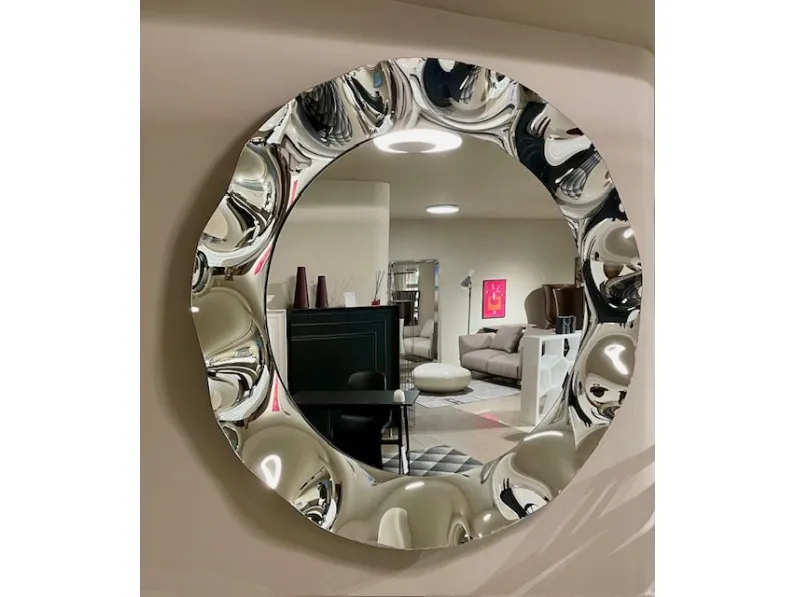 Specchio in stile design Tonin casa dorian argento OFFERTA OUTLET