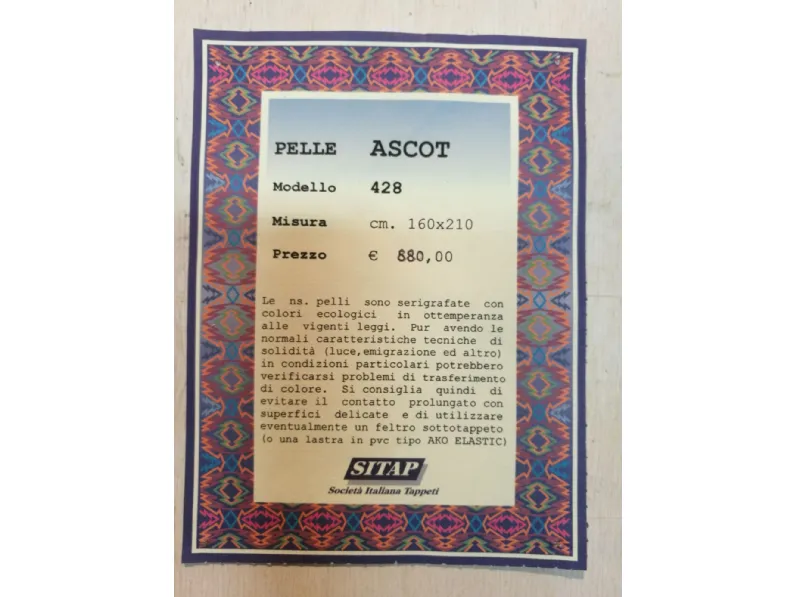 Tappeto in pelle modello ASCOT scontato del 70%