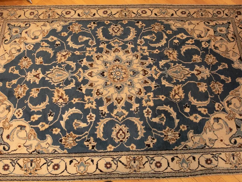 Tappeto rettangolare  in stile classico Tappeto persiano nain Artigianale a prezzo scontato