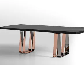 Tavolo in metallo rettangolare Table luxury modello napoleone Md work in offerta outlet