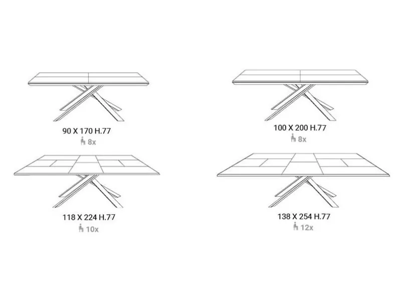 Tavolo allungabile 4x4 Ozzio a prezzo ribassato