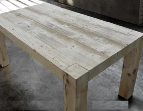 tavolo doppia allunga legno vecchio massiccio