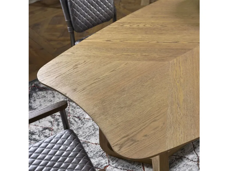 Tavolo in legno sagomato Andromeda Dialma brown in offerta outlet