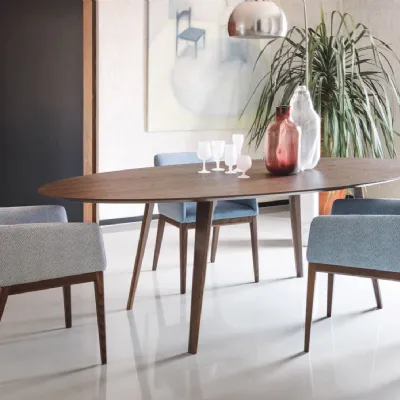 Tavolo Argos ovale Novamobili in legno Fisso