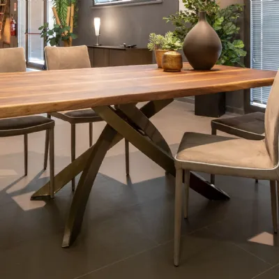 Tavolo in legno rettangolare Artistico Bontempi in offerta outlet