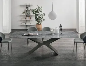 Tavolo in ceramica ellittico Baltik * Sedit in offerta outlet