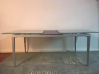 Tavolo Vetro Bonaldo modello Sirio Allungabile con ripiano in Cristallo 