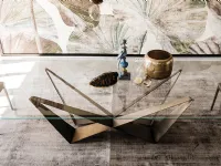 Tavolo rettangolare in vetro Skorpio di Cattelan italia in Offerta Outlet