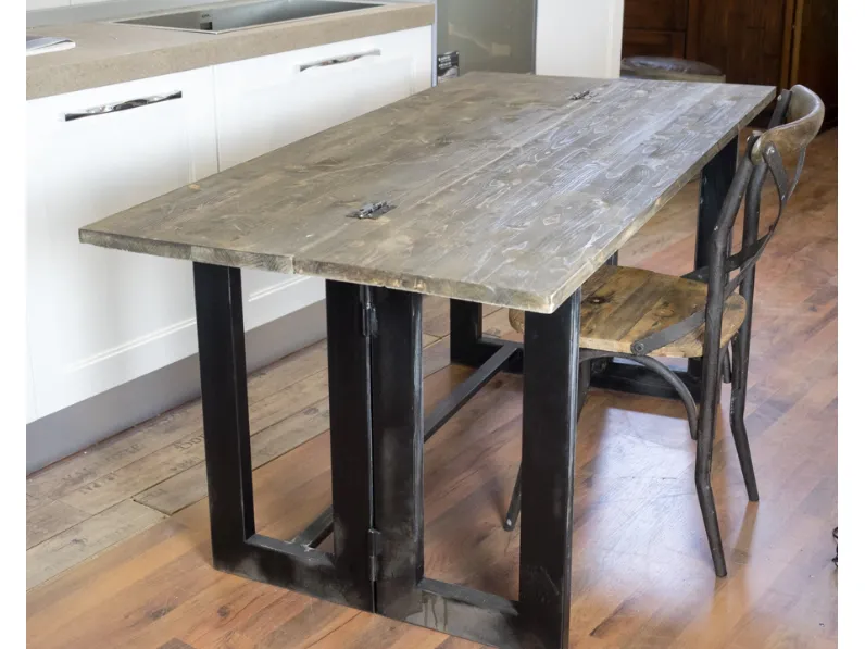 tavolo consolle ribalta cm 170 industrial style in offerta 