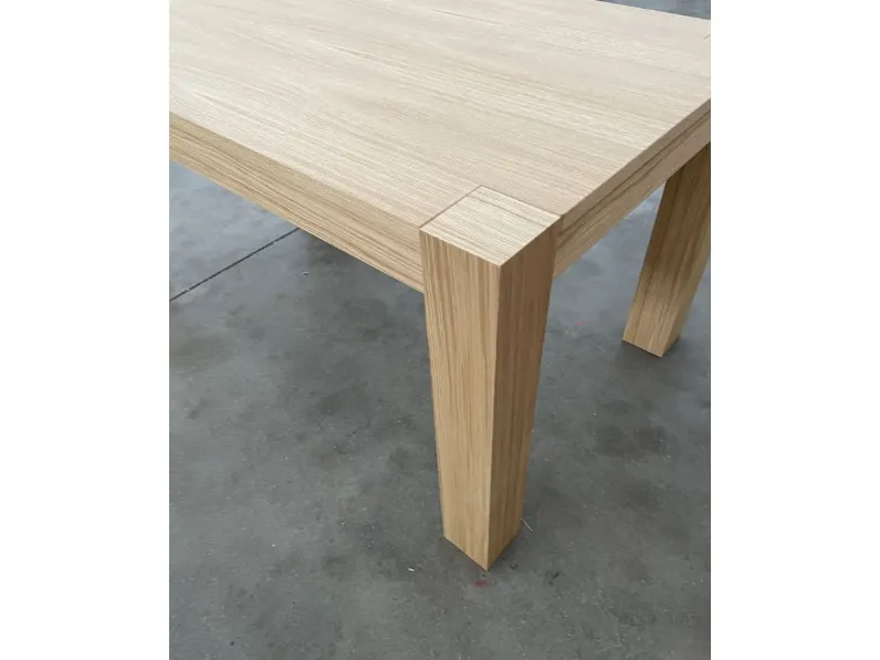 Tavolo rettangolare in legno Country rovere di Artigianale in Offerta Outlet