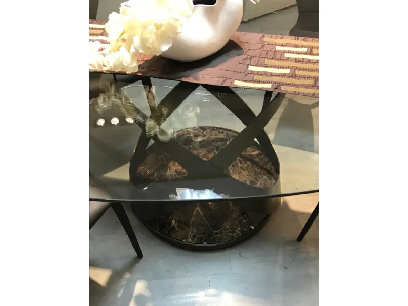 Tavolo ellittico in vetro Capri Tonin casa in Offerta Outlet