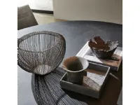 Tavolo con piano in metallo rotondo di Molteni & c a PREZZO OUTLET 