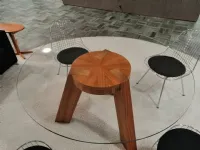 Tavolo in vetro rotondo Spiral Artigianale in offerta outlet