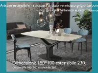 Tavolo in ceramica rettangolare Ariston Tonin casa in Offerta Outlet