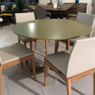 Tavolo in laccato rotondo Jet art. l1002 Maronese a prezzo ribassato