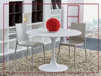 Tavolo in laminato rotondo Tulipano by gr2 Artigianale in offerta outlet