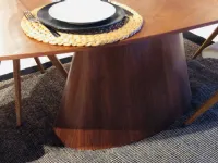 Tavolo in legno ovale Meridiana Artigianale in offerta outlet