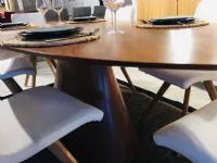 Tavolo in legno ovale Meridiana Artigianale in offerta outlet