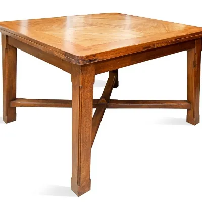 Tavolo in legno quadrato Croce Artigianale in offerta outlet